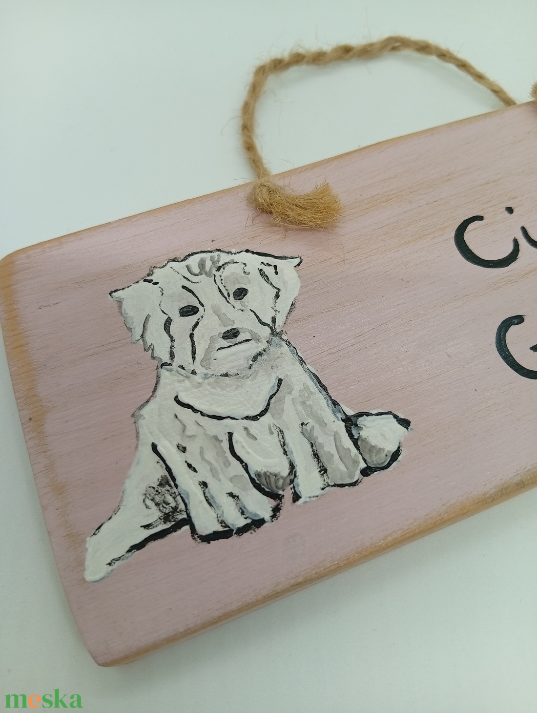 Kutyás kopogtató-fa tábla - otthon & életmód - dekoráció - kép & falikép - táblakép - Meska.hu