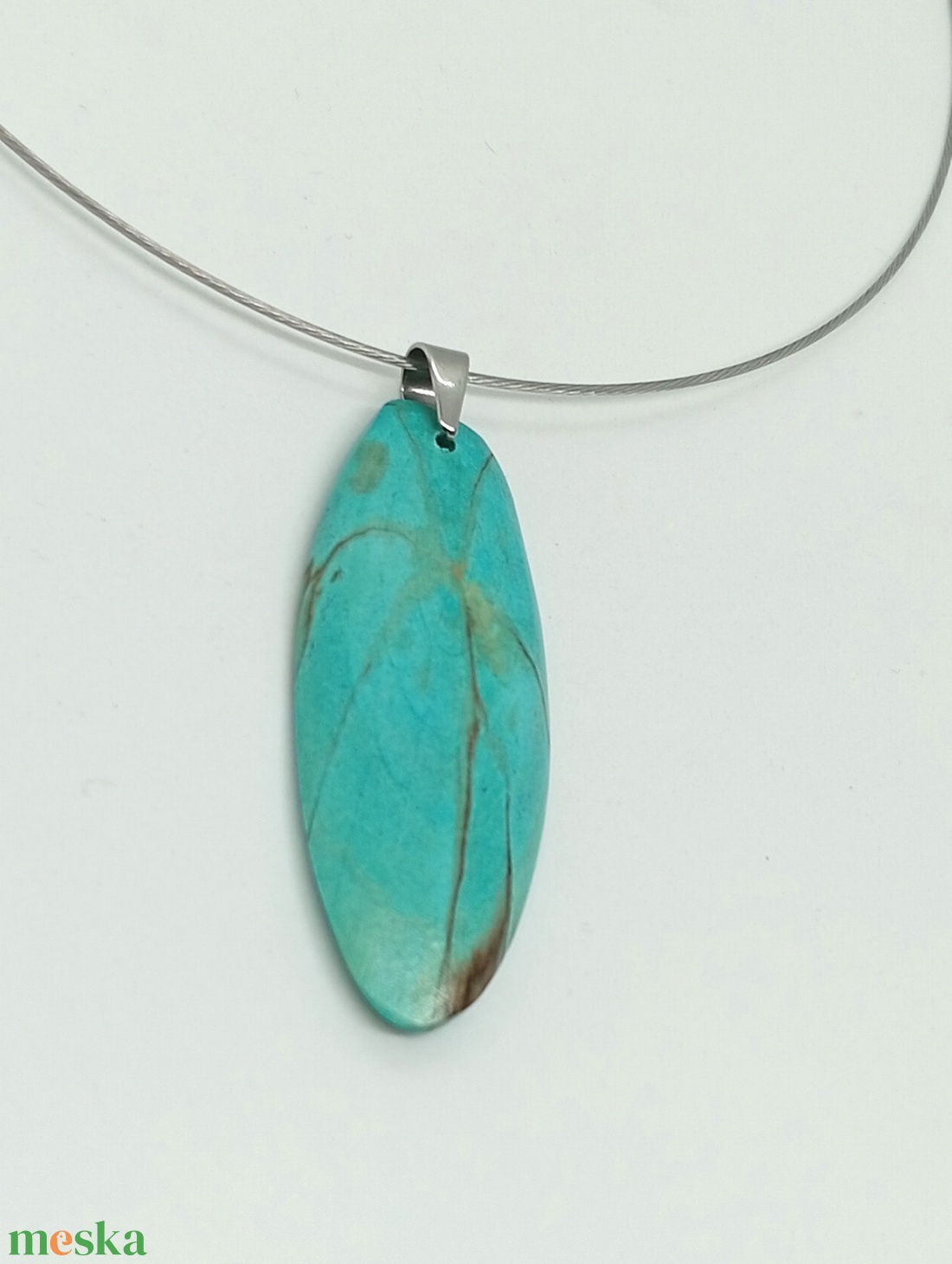 Nemesfa medál türkiz - ékszer - nyaklánc - medál - Meska.hu