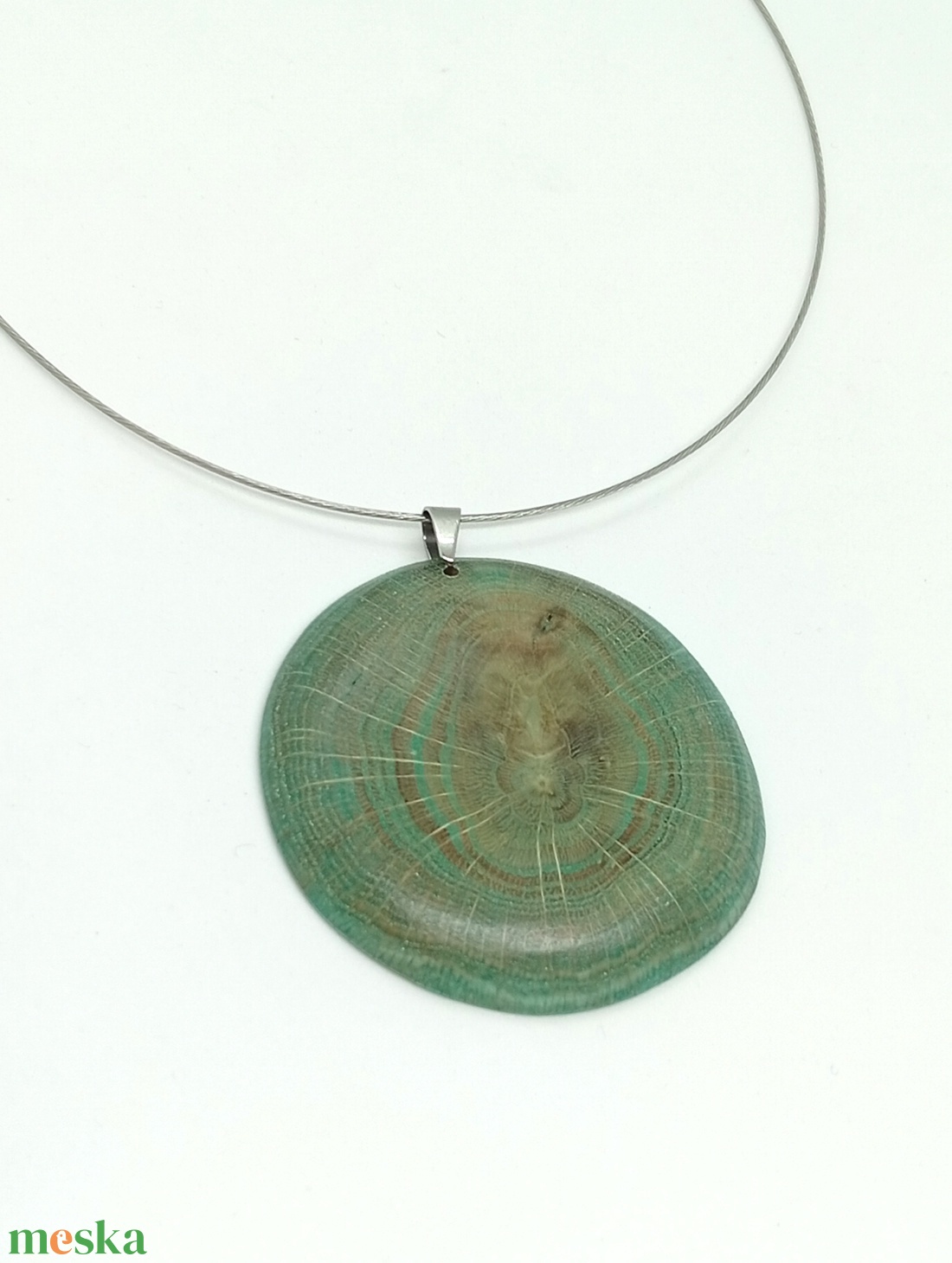 Nemesfa medál zöld - ékszer - nyaklánc - medál - Meska.hu
