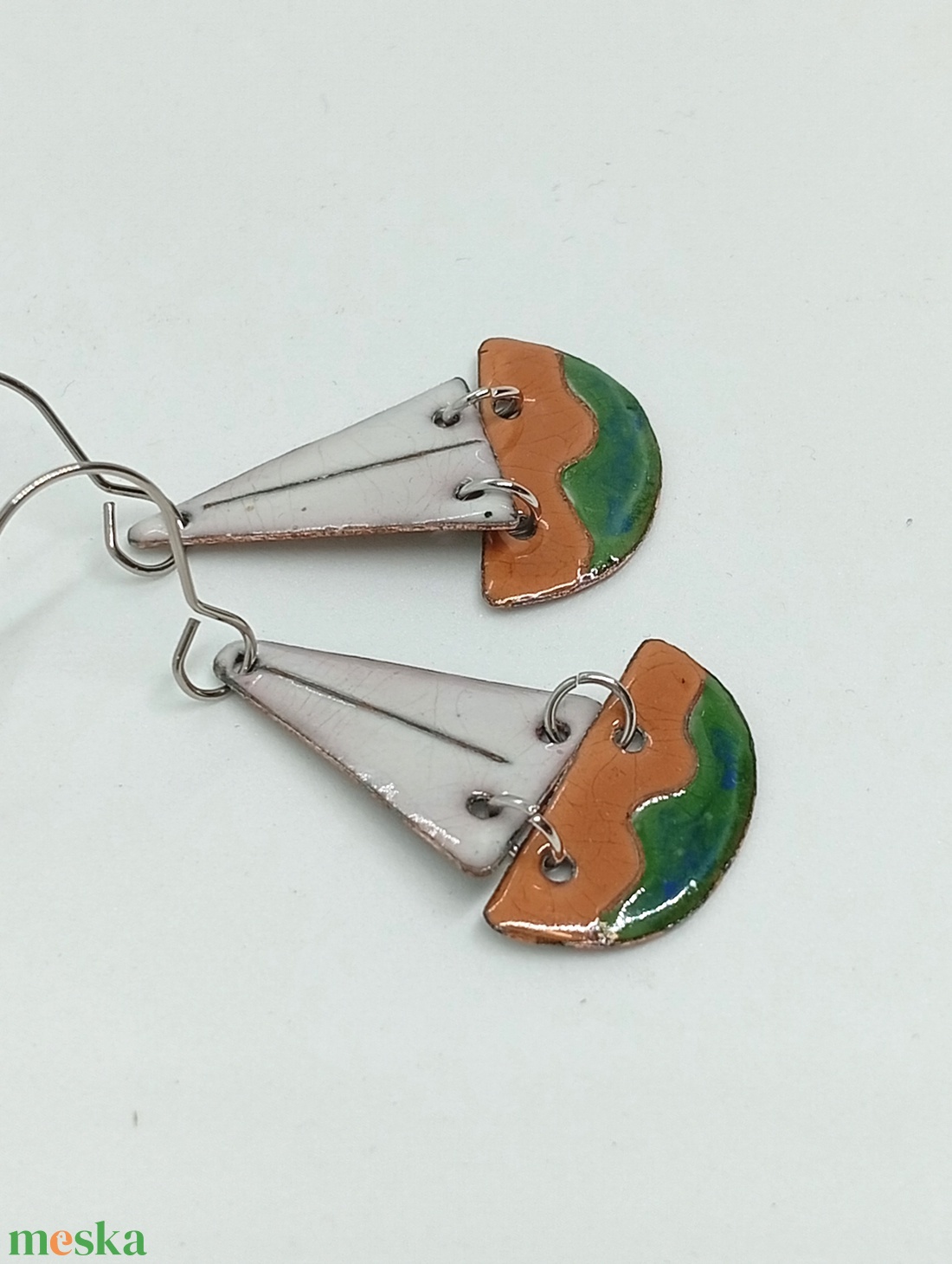 Vitorlás hajó fülbevaló - ékszer - fülbevaló - lógó fülbevaló - Meska.hu