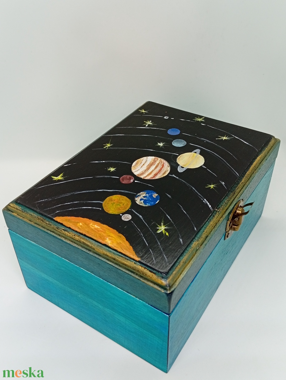 Bolygók díszdoboz - otthon & életmód - dekoráció - asztal és polc dekoráció - díszdoboz - Meska.hu