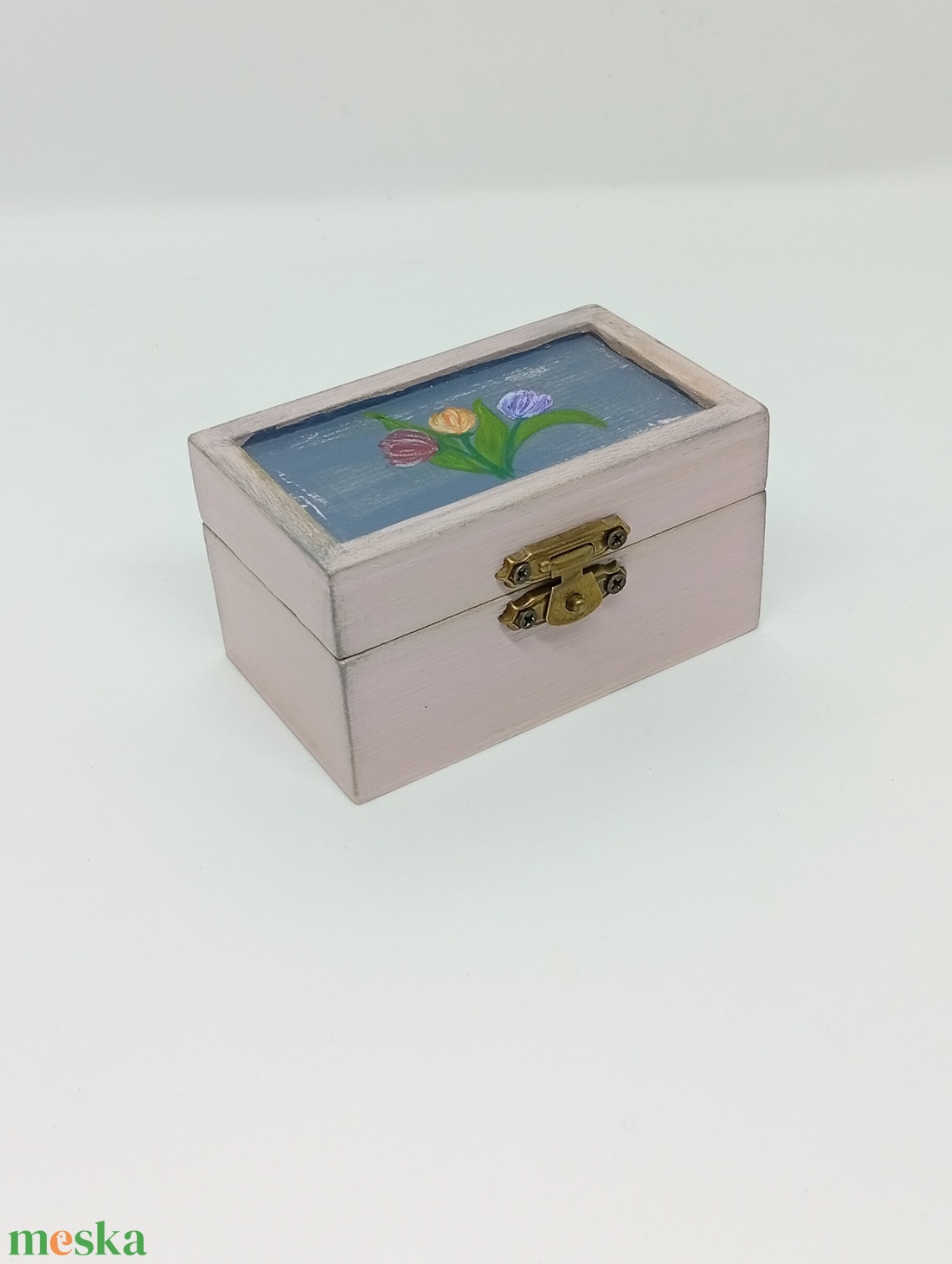 Tulipános pici kincses doboz - baba - mama - babaszoba dekoráció - gyerekszoba falmatrica - Meska.hu