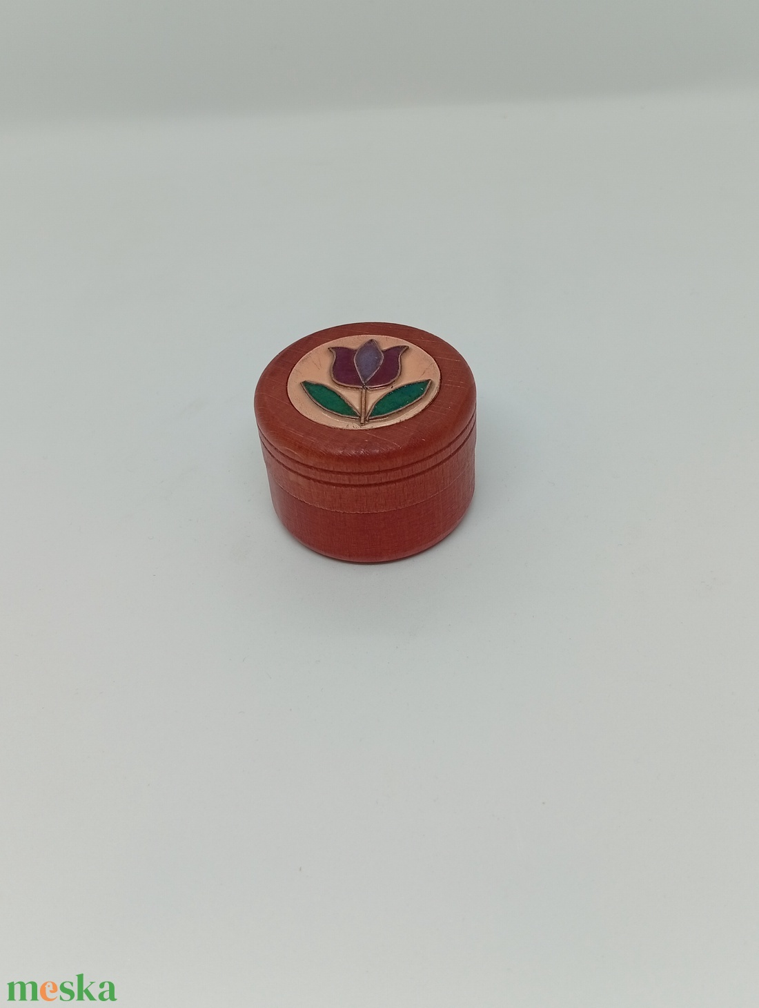 tulipános fa ékszeres szelence kézzel készített tűzzománccal - ékszer - ékszertartó - ékszerdoboz - Meska.hu