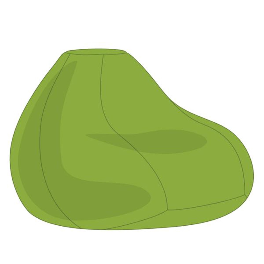 Fűzöld XXL Babzsákfotel Huzat -  - Meska.hu