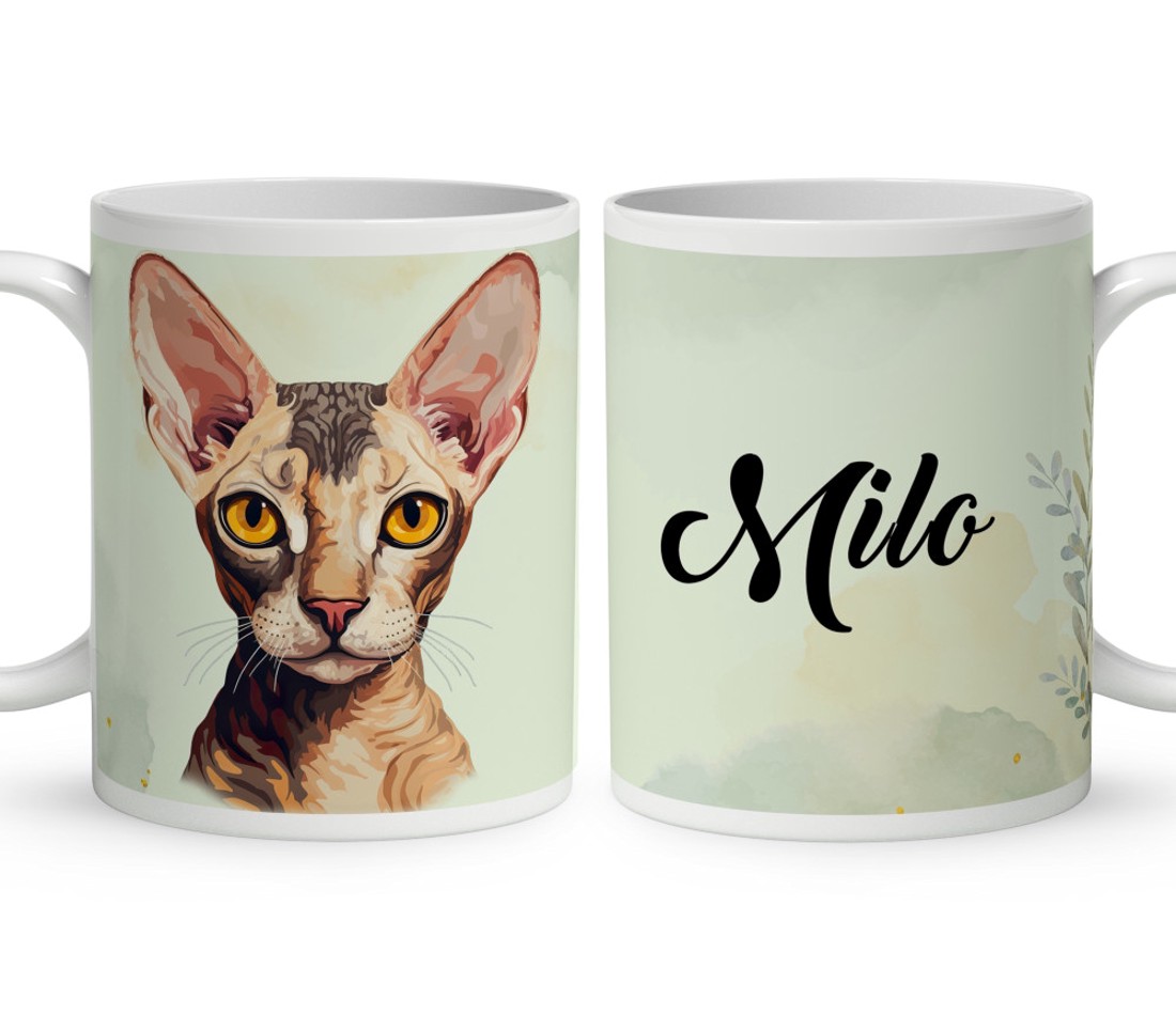 Névvel kérhető - Keleti rövidszőrű macska portré mintás bögre - otthon & életmód - konyhafelszerelés, tálalás - tálalás - bögre & csésze - Meska.hu