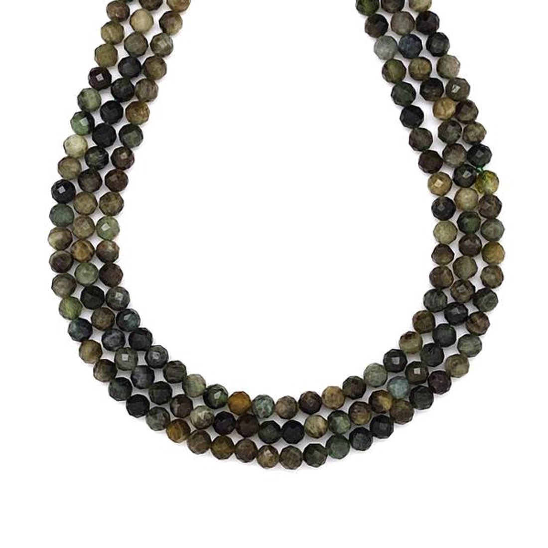 Turmalin zöld fazettált golyó 4mm ékszerkészítő alapanyag (füzér) - kellékek & szerszámok - ásvány alapanyag - ásványfüzér - Meska.hu