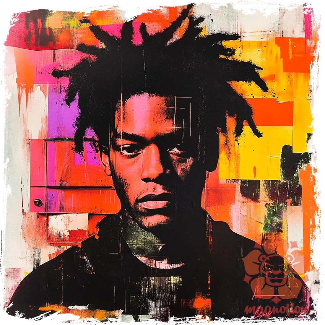 Basquiat pop art v4 férfi póló - ruha & divat - férfi ruha - póló - Meska.hu