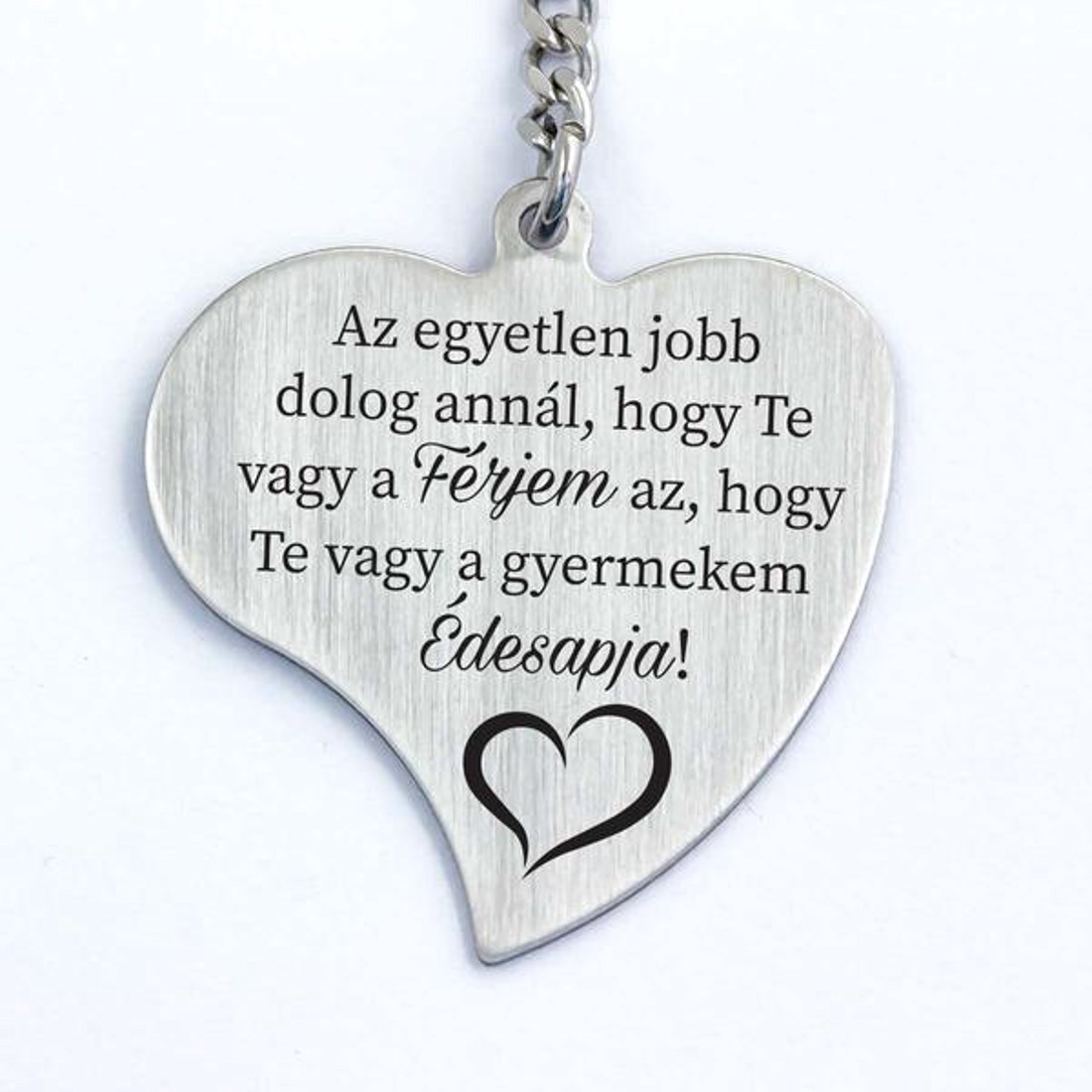 Te vagy a Férjem és Apa acél medálos kulcstartó - táska & tok - kulcstartó & táskadísz - kulcstartó - Meska.hu