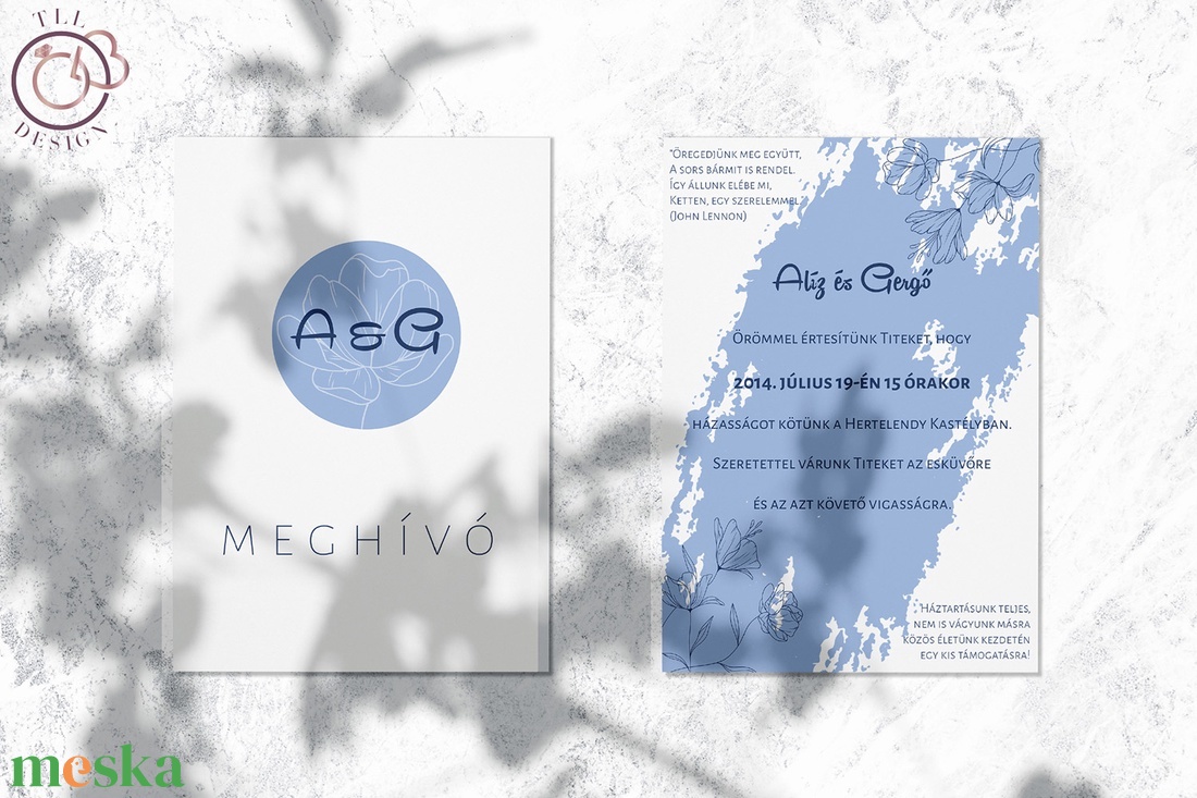 Esküvői meghívó - Angelina - esküvő - meghívó & kártya - meghívó - Meska.hu Esküvői meghívó - Angelina - esküvő - meghívó & kártya - meghívó - Meska.hu