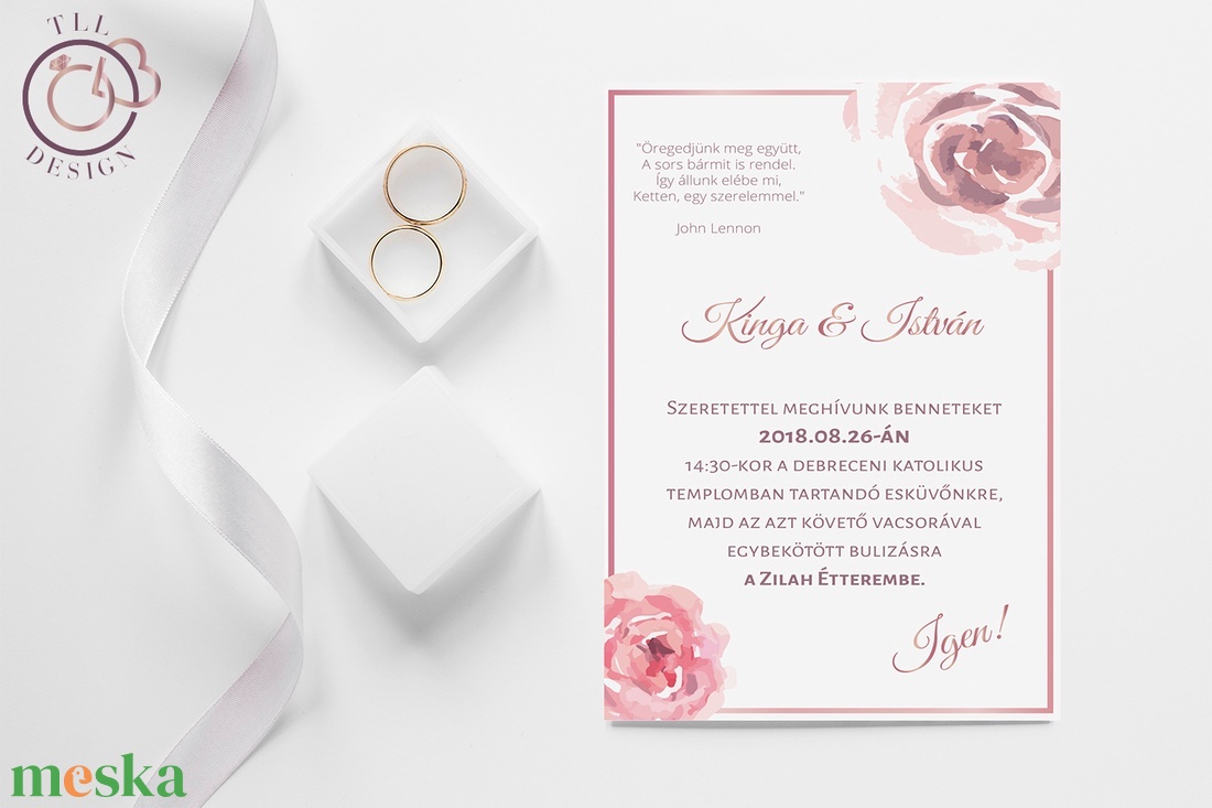 Esküvői meghívó - Rose - esküvő - meghívó & kártya - meghívó - Meska.hu Esküvői meghívó - Rose - esküvő - meghívó & kártya - meghívó - Meska.hu