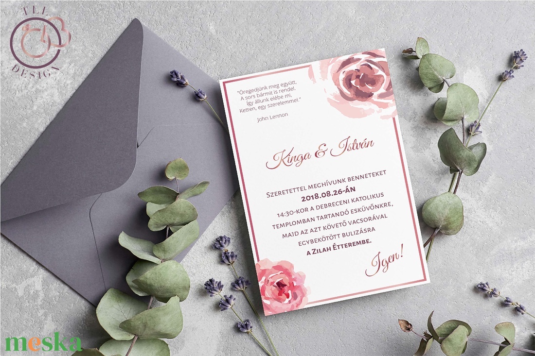 Esküvői meghívó - Rose - esküvő - meghívó & kártya - meghívó - Meska.hu Esküvői meghívó - Rose - esküvő - meghívó & kártya - meghívó - Meska.hu