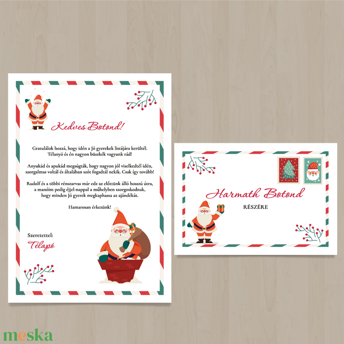 Télapó levél mikulás levél jóság oklevél névreszóló - karácsony - mikulás - mikulás ajándékok - Meska.hu