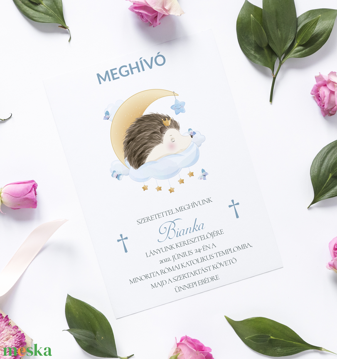 Keresztelő meghívó - otthon & életmód - papír, írószer - ajándékozás kellékei - meghívó - Meska.hu