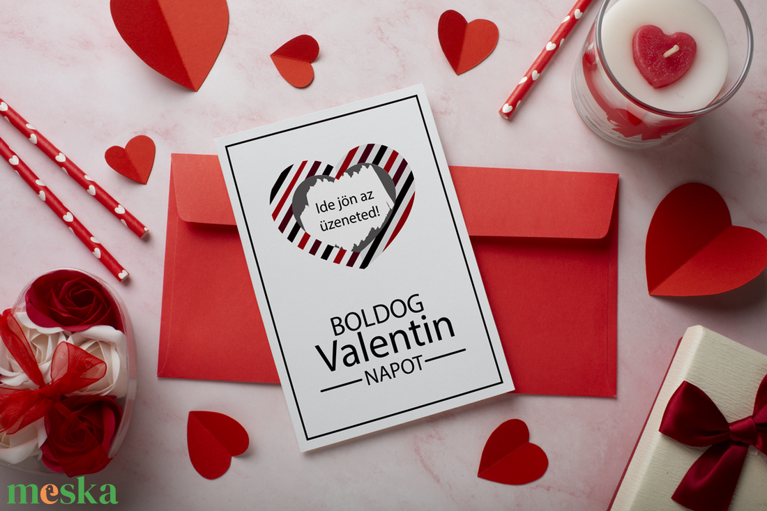 Lekaparható Valentin napi lap egyedi szöveggel, kaparós sorsjegy - otthon & életmód - papír, írószer - Meska.hu