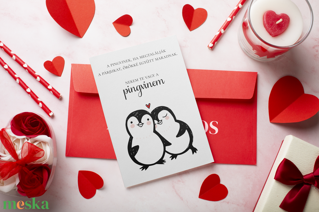 Valentin napi képeslap, üdvözlőlap - otthon & életmód - papír, írószer - Meska.hu