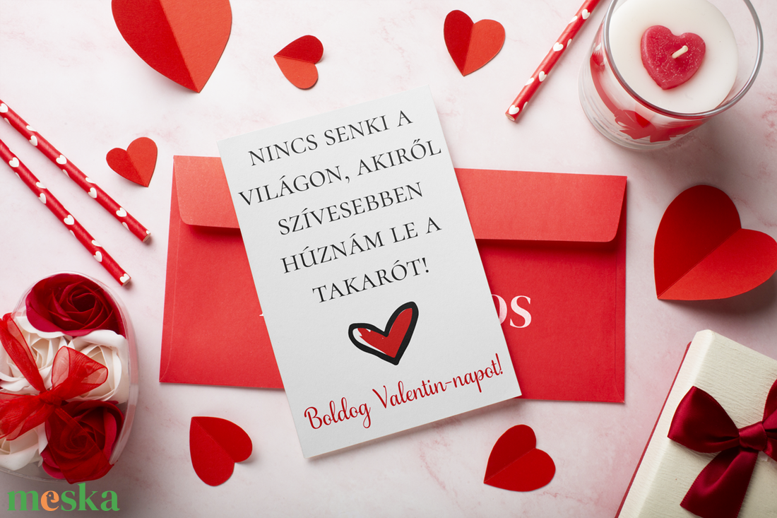 Valentin napi képeslap, üdvözlőlap - otthon & életmód - papír, írószer - Meska.hu