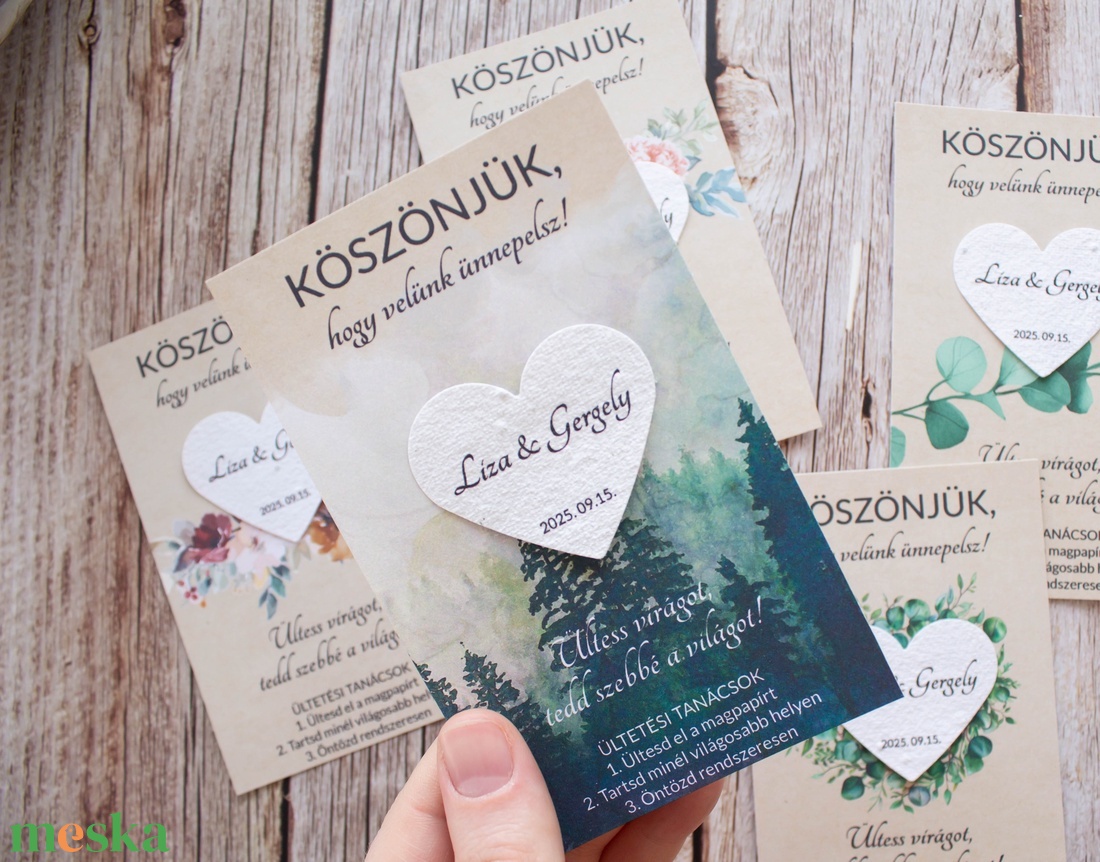 Magpapír esküvői köszönőajándék, ültethető környezetbarát köszönetajándék választható mintával és szövegezéssel - esküvő - emlék & ajándék - köszönőajándék - Meska.hu Magpapír esküvői köszönőajándék, ültethető környezetbarát köszönetajándék választható mintával és szövegezéssel - esküvő - emlék & ajándék - köszönőajándék - Meska.hu