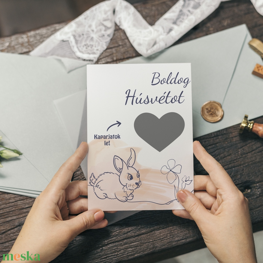 Lekaparható húsvéti lap egyedi szöveggel - otthon & életmód - papír, írószer - ajándékozás kellékei - képeslap, üdvözlőlap - Meska.hu Lekaparható húsvéti lap egyedi szöveggel - otthon & életmód - papír, írószer - ajándékozás kellékei - képeslap, üdvözlőlap - Meska.hu