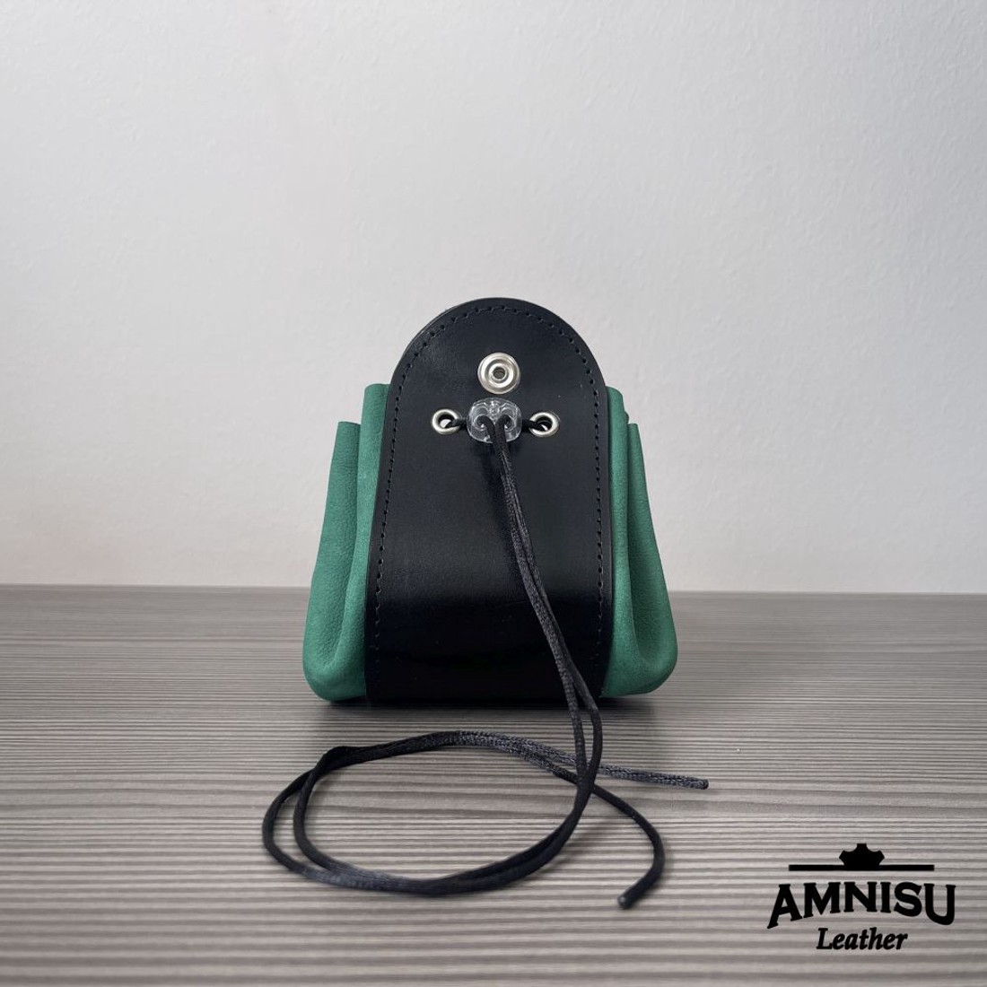 2in1 szütyő és kockatálca - fekete - zöld - játék & sport - táblajáték és kártyajáték - társasjátékok - dobókocka - Meska.hu