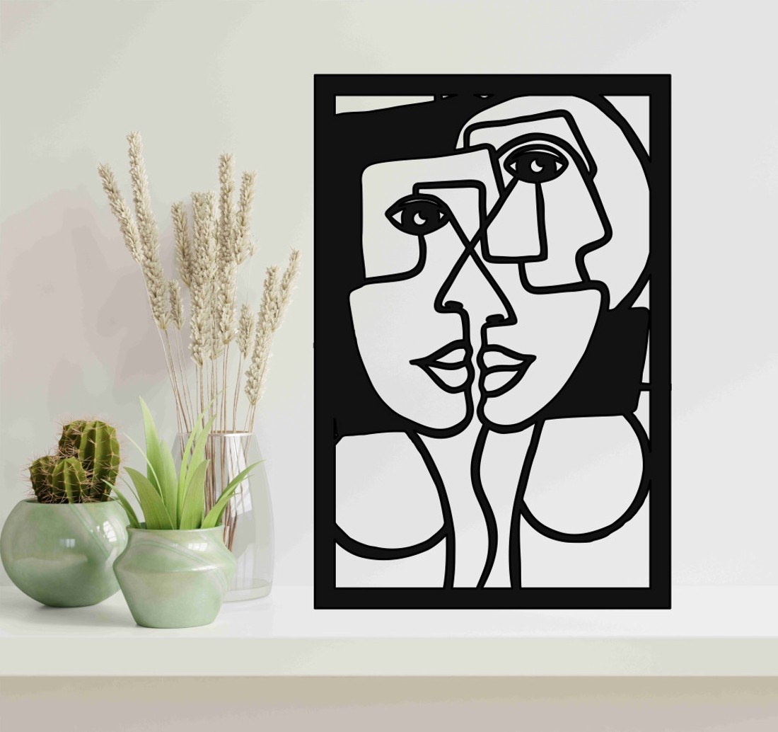 Picasso ihlette falikép fából - otthon & életmód - dekoráció - fali és függő dekoráció - falra akasztható dekor - Meska.hu