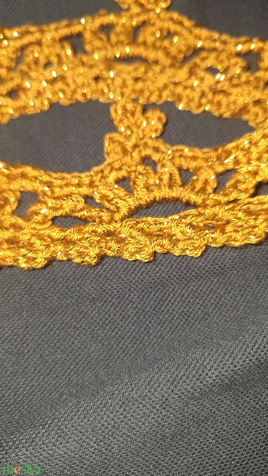 Aranyfényű Horgolt Születésnapi Korona � Puha és Elegáns - baba - mama - babafotózás - babafotózási kellékek - Meska.hu