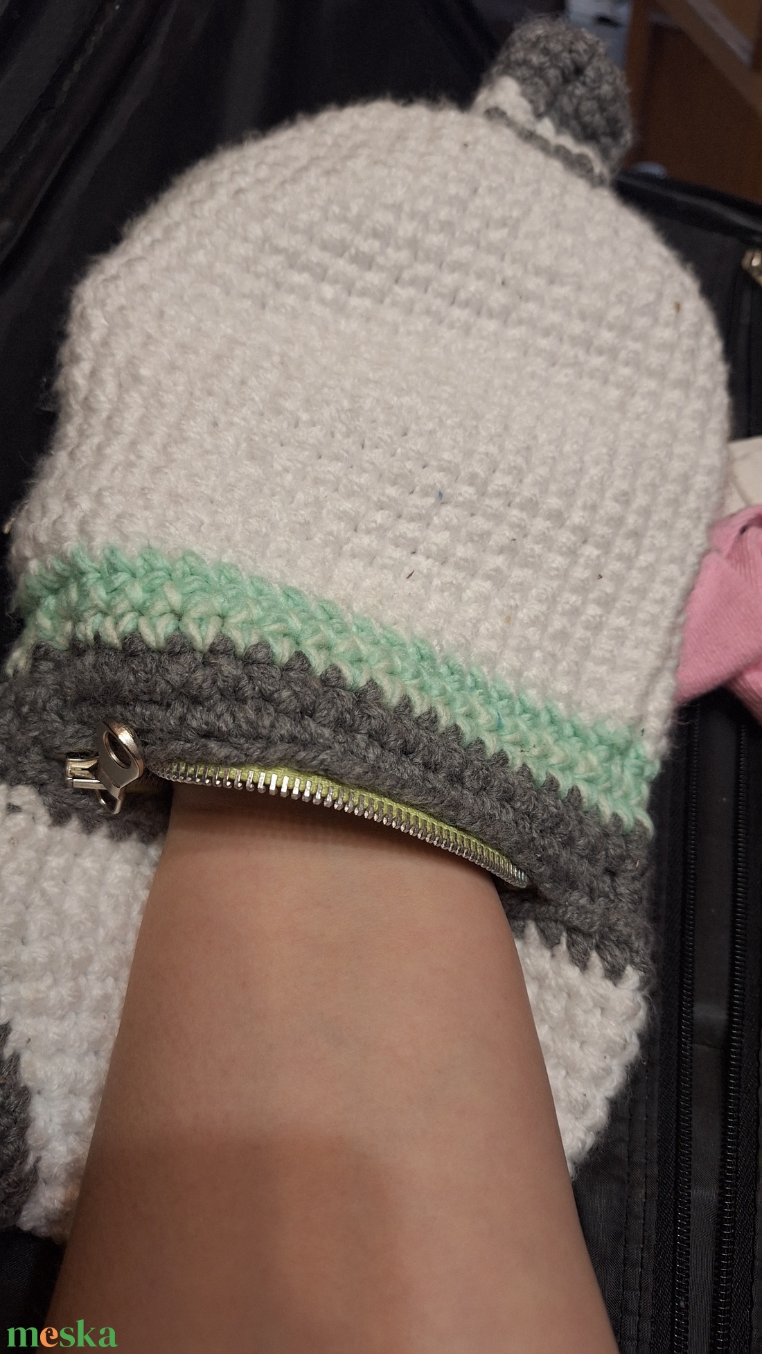 Cica alakú cipzáras tároló - baba - mama - babaszoba dekoráció - gyerek díszpárna - Meska.hu