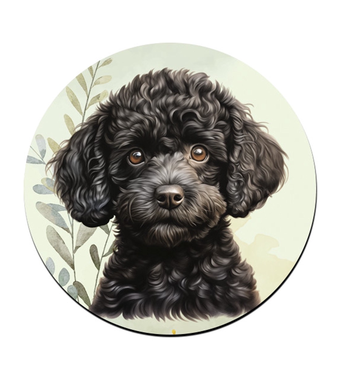 Kis fekete uszkár portré mintás bögre alátét - otthon & életmód - konyhafelszerelés, tálalás - tálalás - tányér- és poháralátét - Meska.hu