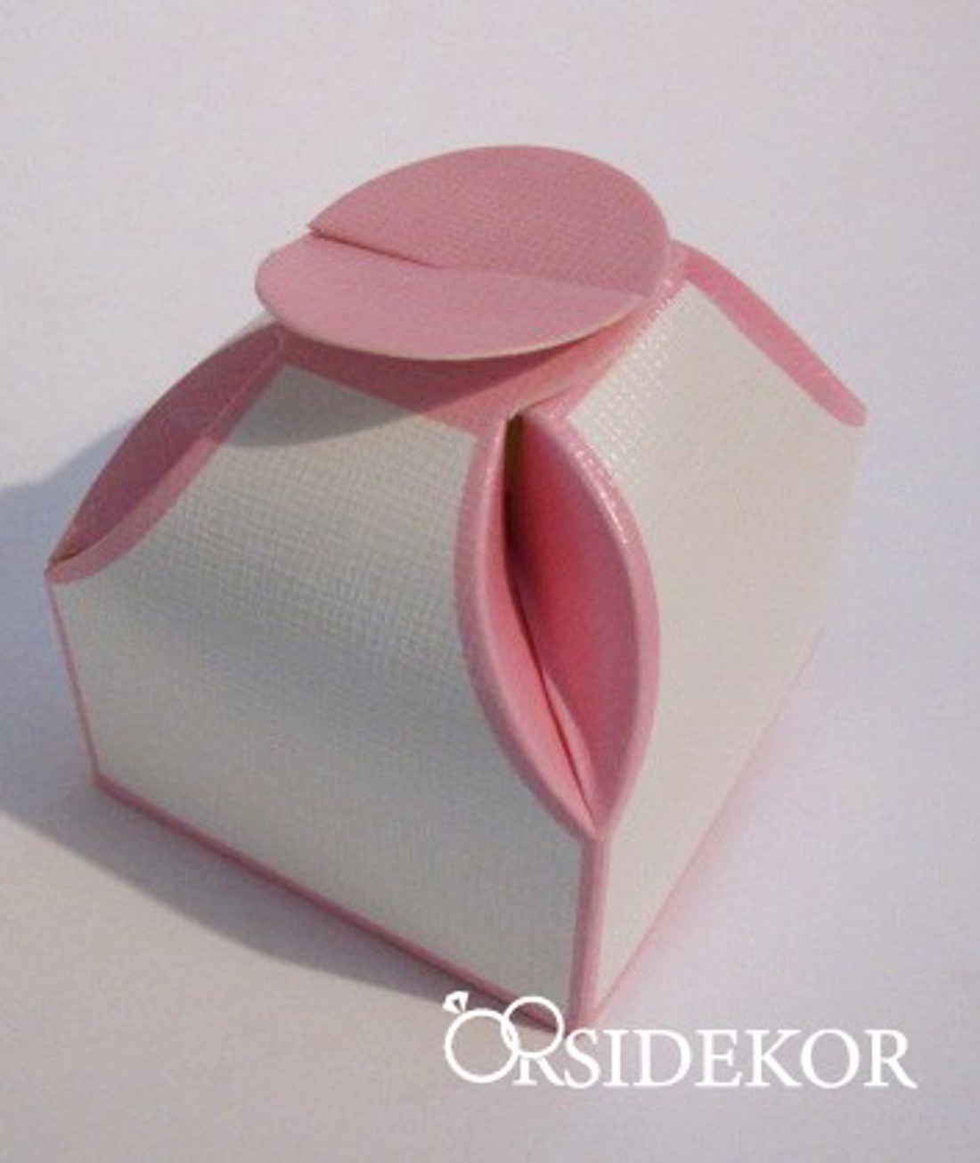 Köszönetajándék doboz esküvőre, rózsaszín fehér - esküvő - emlék & ajándék - köszönőajándék - Meska.hu