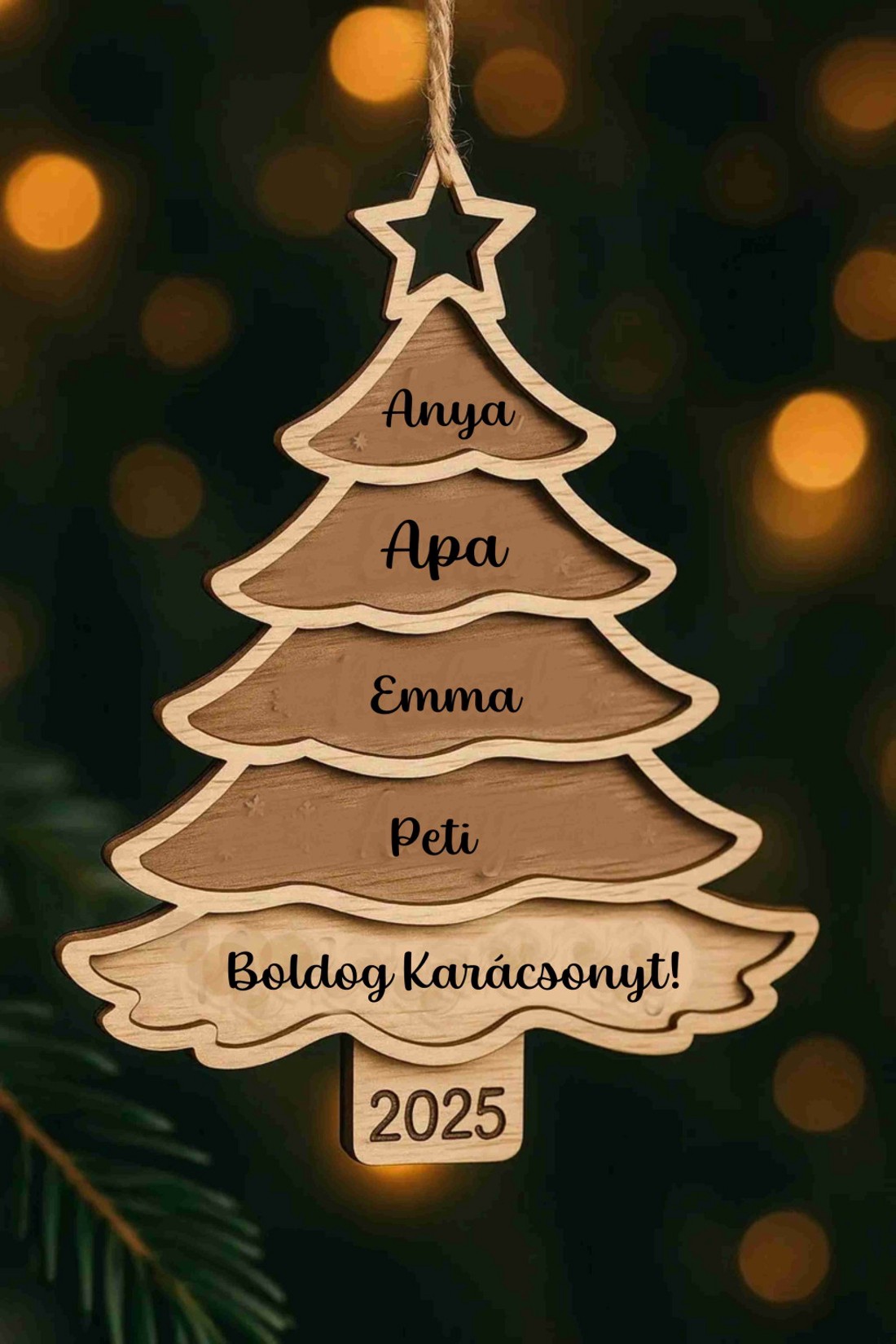 Megszemélyesített karácsonyfadísz fenyő nevekkel -  - Meska.hu
