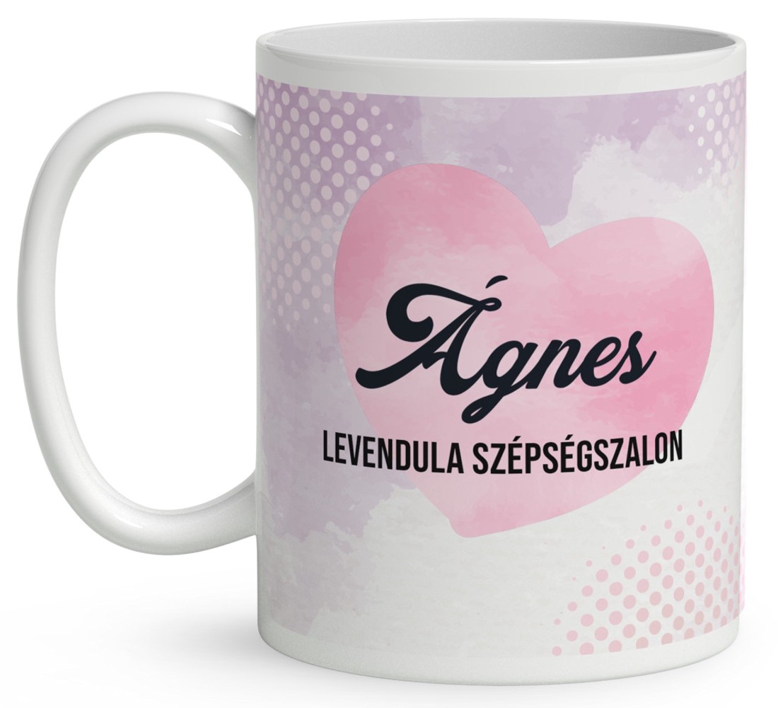 Névvel kérhető - Pöttyös sapkás fodrász manólány mintás bögre - otthon & életmód - konyhafelszerelés, tálalás - tálalás - bögre & csésze - Meska.hu