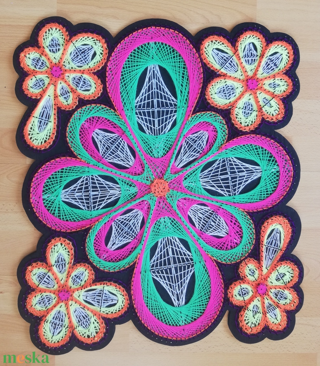 Virág mintás string art kép - otthon & életmód - dekoráció - kép & falikép - 3d képek - Meska.hu Virág mintás string art kép - otthon & életmód - dekoráció - kép & falikép - 3d képek - Meska.hu