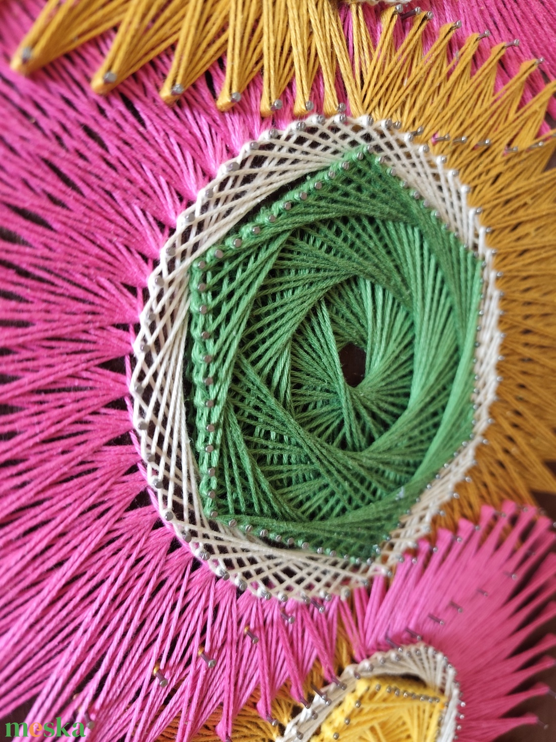 Egyedi tervezésű Hét Csakra fonalkép � 150 cm-es monumentális fali dekoráció - otthon & életmód - dekoráció - kép & falikép - 3d képek - Meska.hu