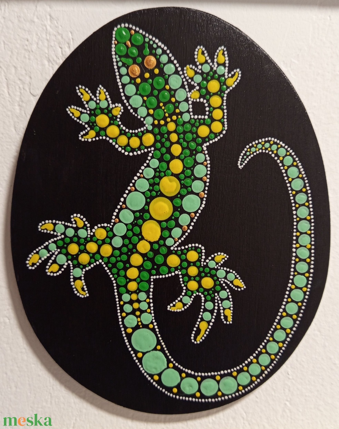 Gekko - művészet - festmény - akril - Meska.hu