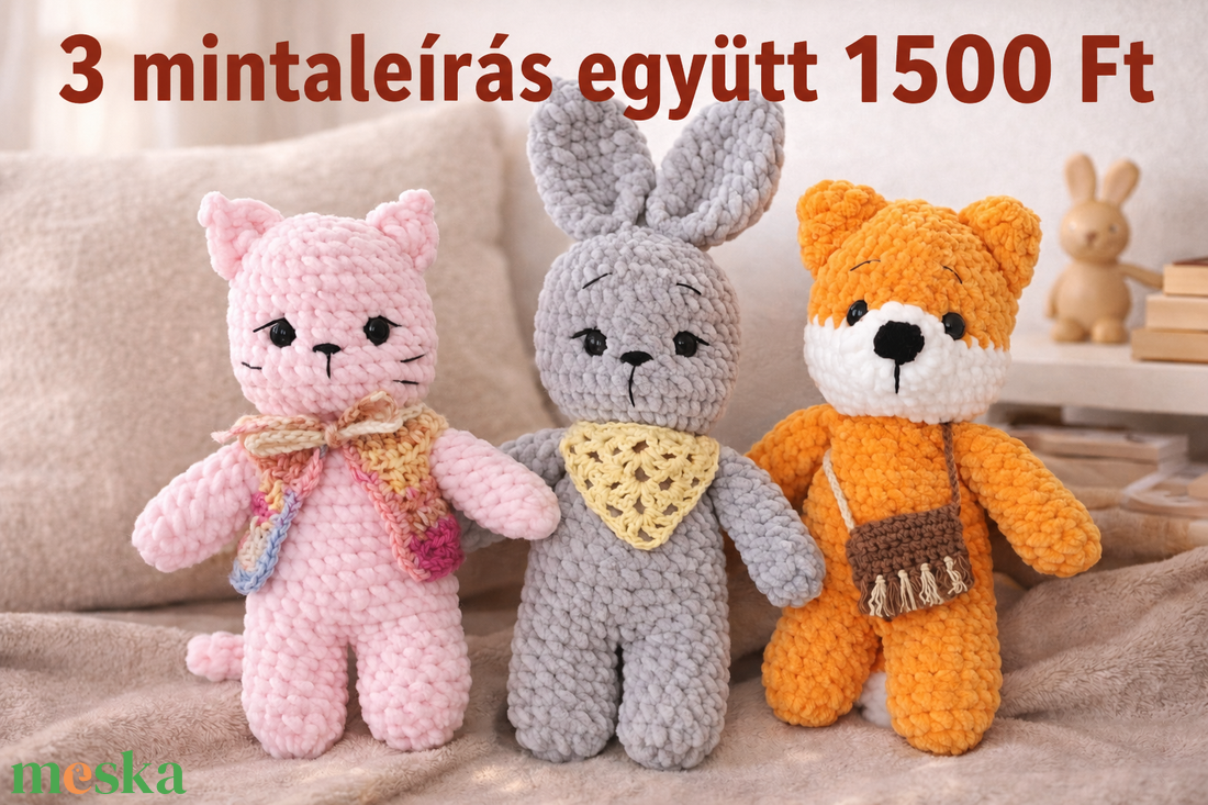 Amigurumi mintaleírás - diy (csináld magad) - szabásminta, útmutató - horgolási minta - Meska.hu