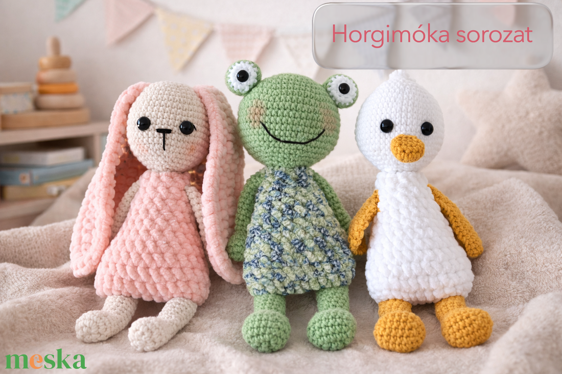 Mintaleírások együtt 4 figurához - diy (csináld magad) - szabásminta, útmutató - horgolási minta - Meska.hu