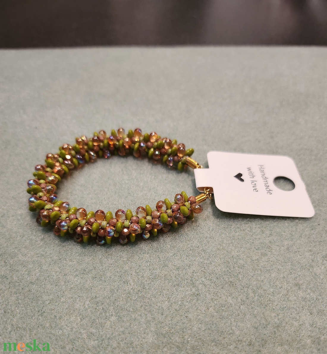 Karkötő az ősz színeiben - ékszer - karkötő - gyöngyös karkötő - Meska.hu