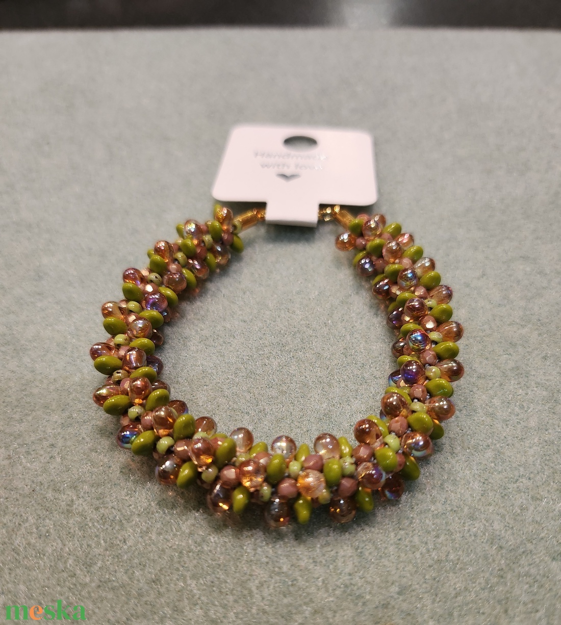 Karkötő az ősz színeiben - ékszer - karkötő - gyöngyös karkötő - Meska.hu