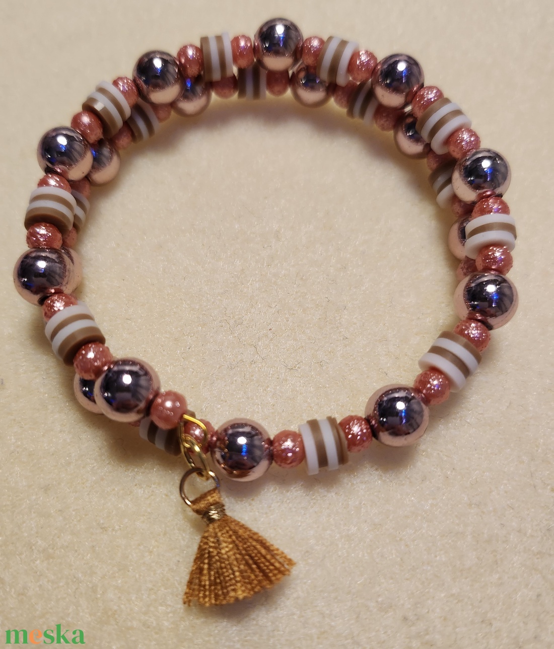 Bronz vasárnap karkötő - ékszer - karkötő - memóriadrótos karkötő - Meska.hu