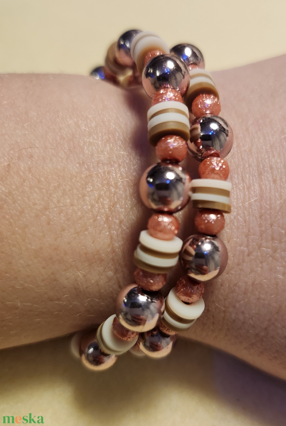 Bronz vasárnap karkötő - ékszer - karkötő - memóriadrótos karkötő - Meska.hu