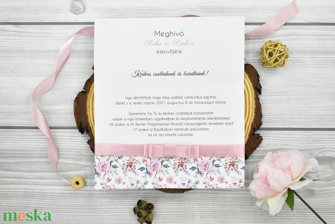 Nyitható meghívó rózsaszín virágokkal - esküvő - meghívó & kártya - meghívó - Meska.hu Nyitható meghívó rózsaszín virágokkal - esküvő - meghívó & kártya - meghívó - Meska.hu