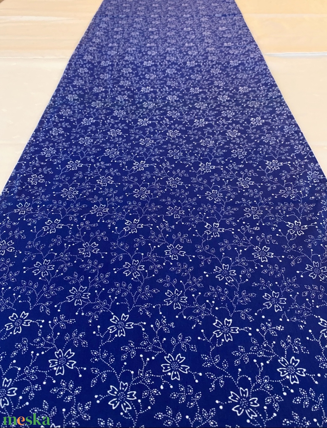 Kékfestő futó terítő 180x40 cm - otthon & életmód - konyhafelszerelés, tálalás - tálalás - terítő - Meska.hu