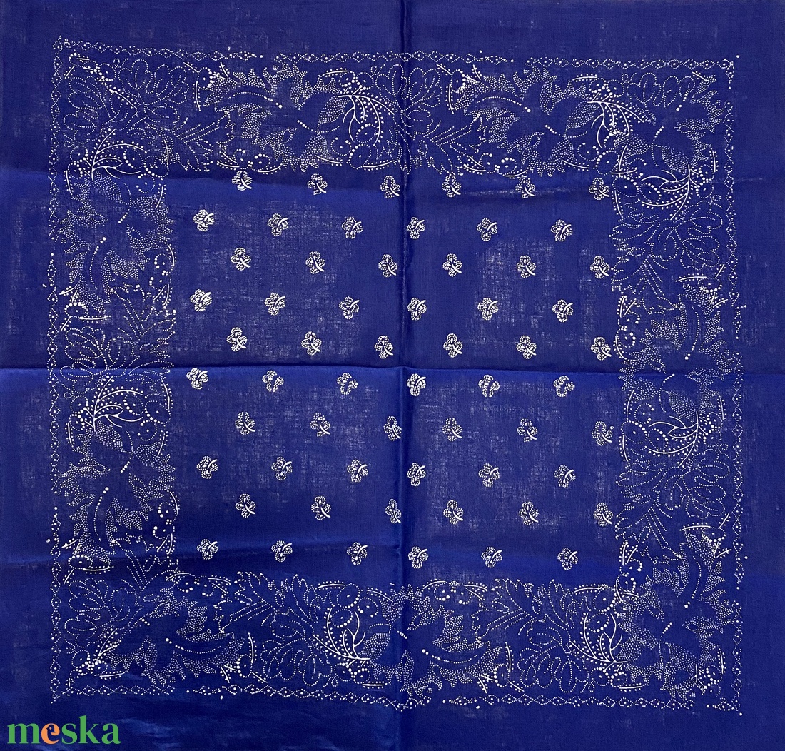Eredeti kékfestő lenvászon terítő 70x70 cm - otthon & életmód - konyhafelszerelés, tálalás - tálalás - terítő - Meska.hu