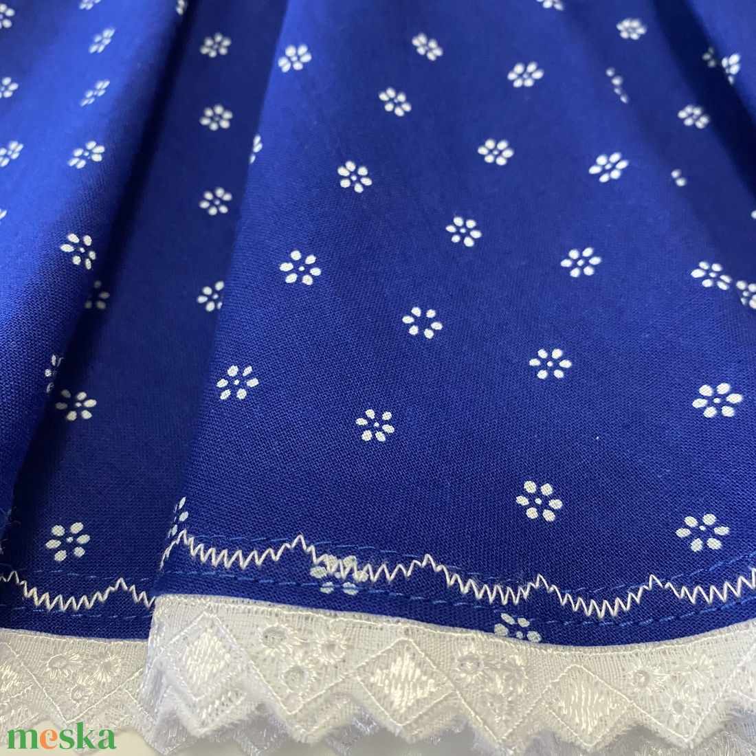 Eredeti kékfestő szoknya 30 cm hosszú - ruha & divat - babaruha & gyerekruha - szoknya - Meska.hu