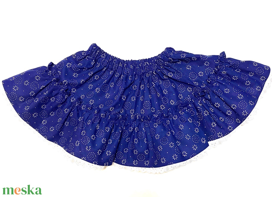 Eredeti kékfestő szoknya 24 cm hosszú - ruha & divat - babaruha & gyerekruha - szoknya - Meska.hu