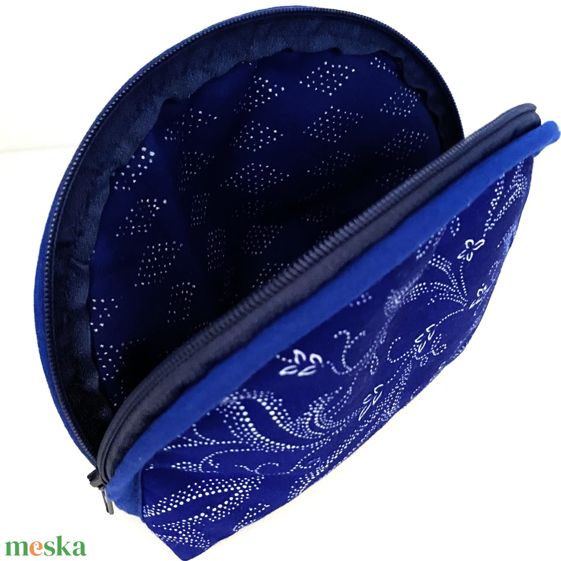 kékfestő neszesszer hínáros mintával - táska & tok - neszesszer - Meska.hu