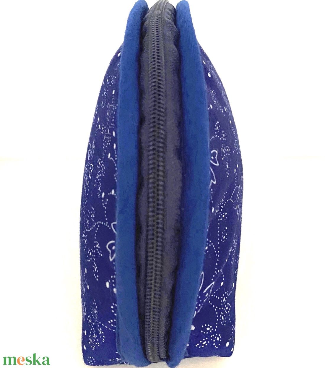 Neszesszer búzavirágos mintával eredeti kékfestő - táska & tok - neszesszer - Meska.hu