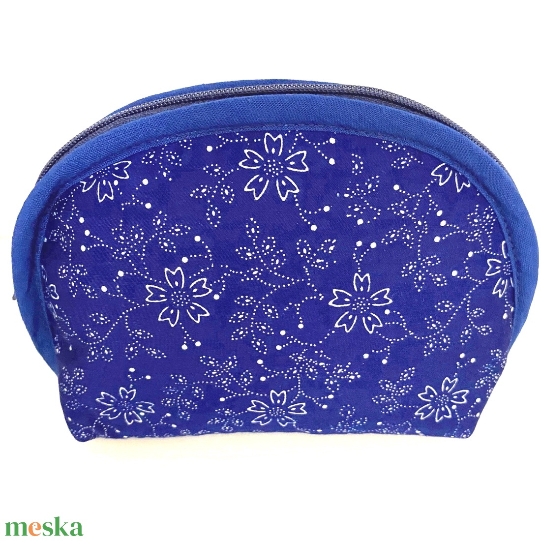 Neszesszer búzavirágos mintával eredeti kékfestő - táska & tok - neszesszer - Meska.hu