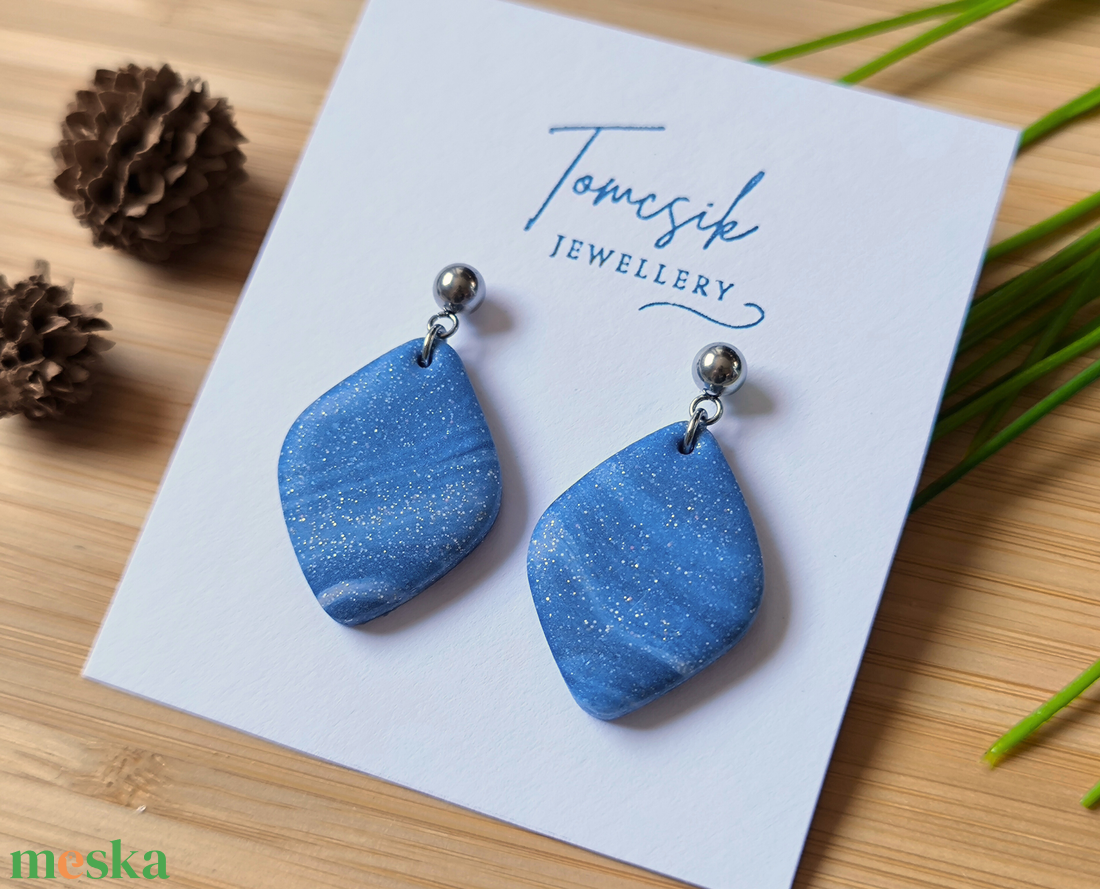 Fülbevaló - Sky Blue - ékszer - fülbevaló - lógó fülbevaló - Meska.hu