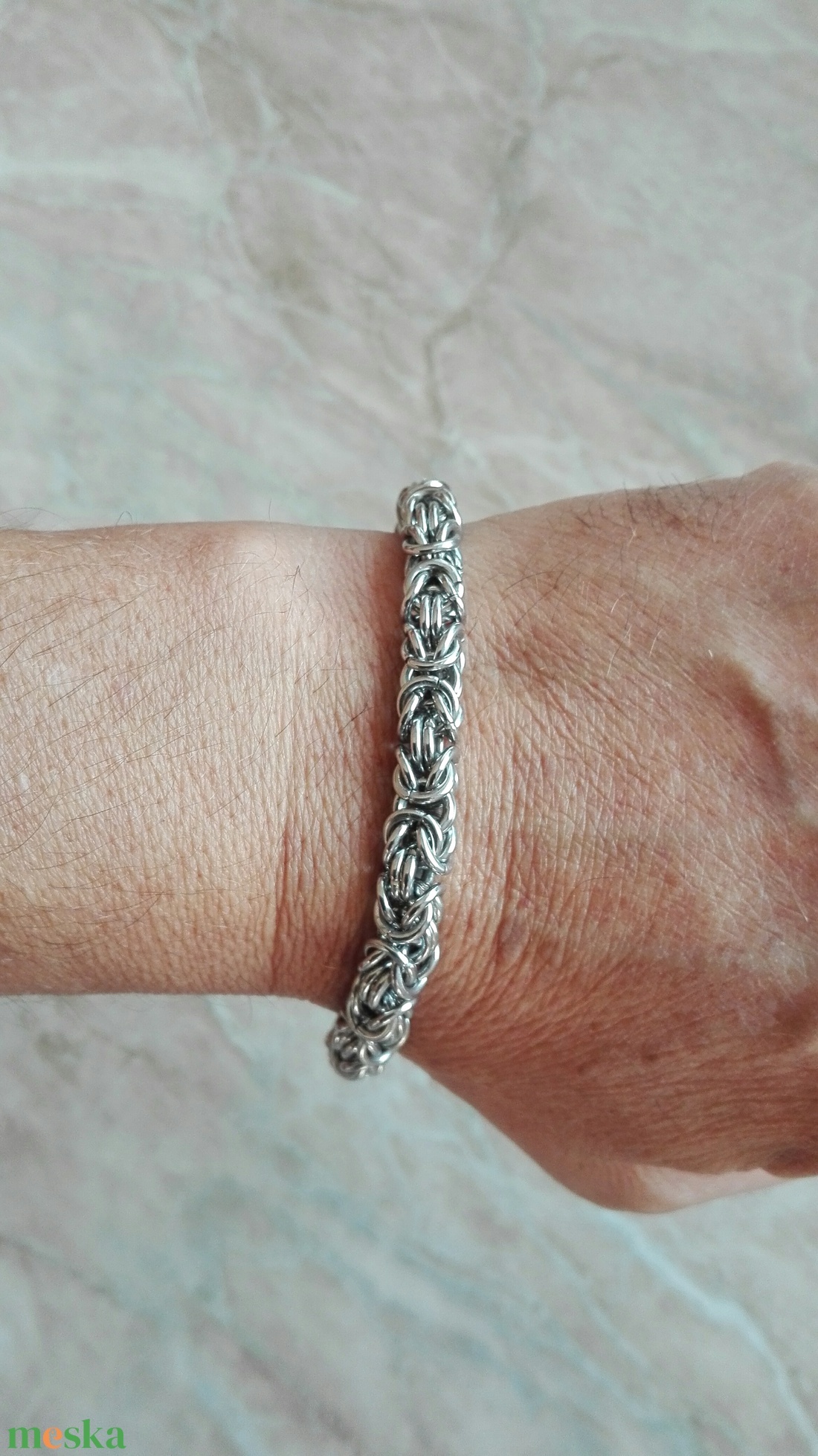 Bizánci lánc nemesacél férfi chainmaille karkötő - ékszer - karkötő - lánc karkötő - Meska.hu Bizánci lánc nemesacél férfi chainmaille karkötő - ékszer - karkötő - lánc karkötő - Meska.hu