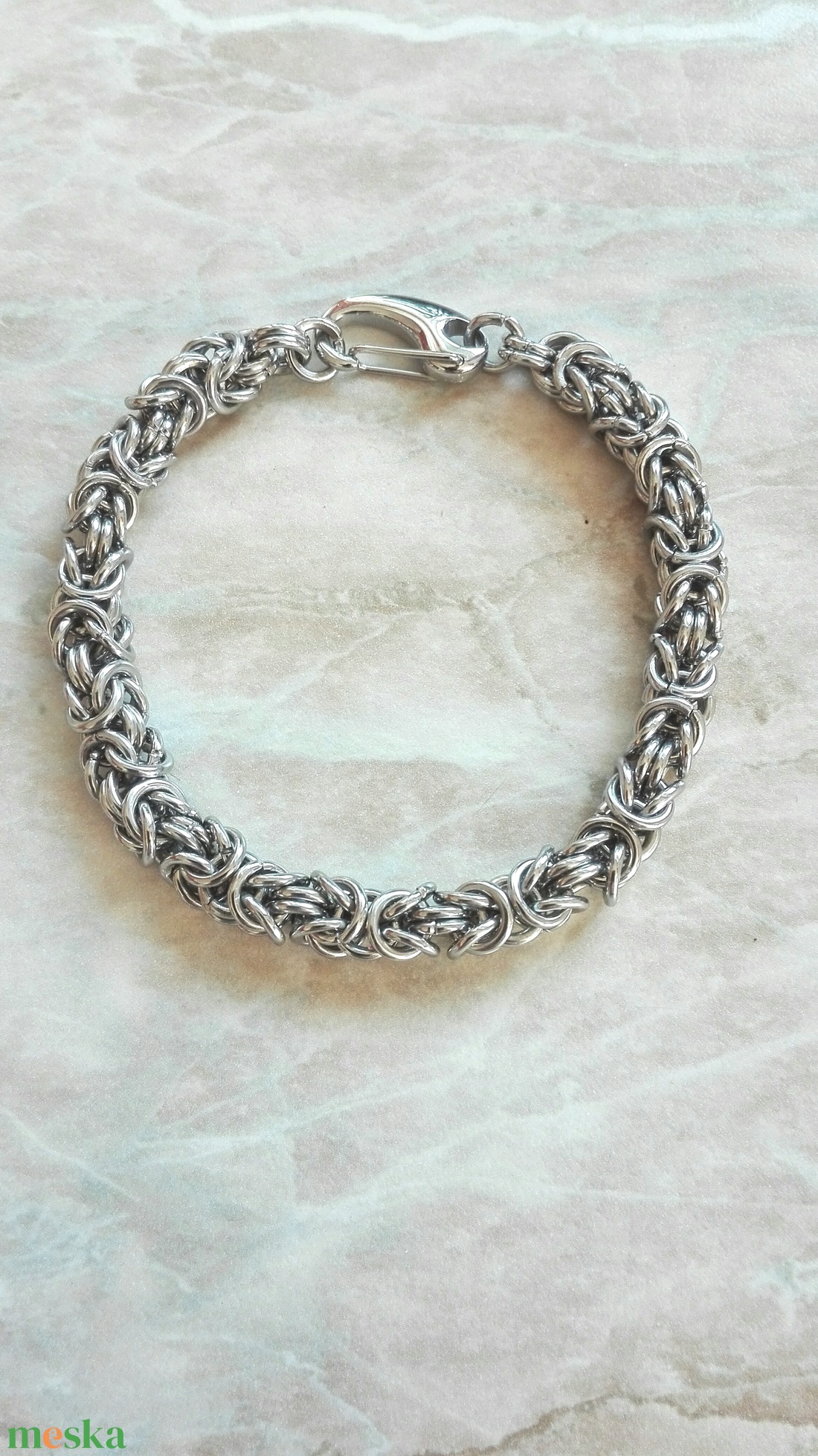 Bizánci lánc nemesacél férfi chainmaille karkötő - ékszer - karkötő - lánc karkötő - Meska.hu Bizánci lánc nemesacél férfi chainmaille karkötő - ékszer - karkötő - lánc karkötő - Meska.hu